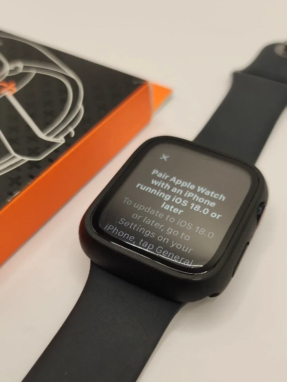 Apple Watch Black Silicone Band with Matching Protective Case